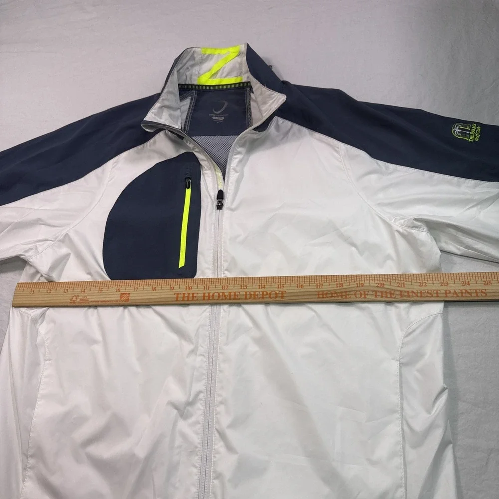 Zero Restriction 1/4 Zip Golf Windbreaker Jacket MENS MEDIUM S/S WHITE GRAY